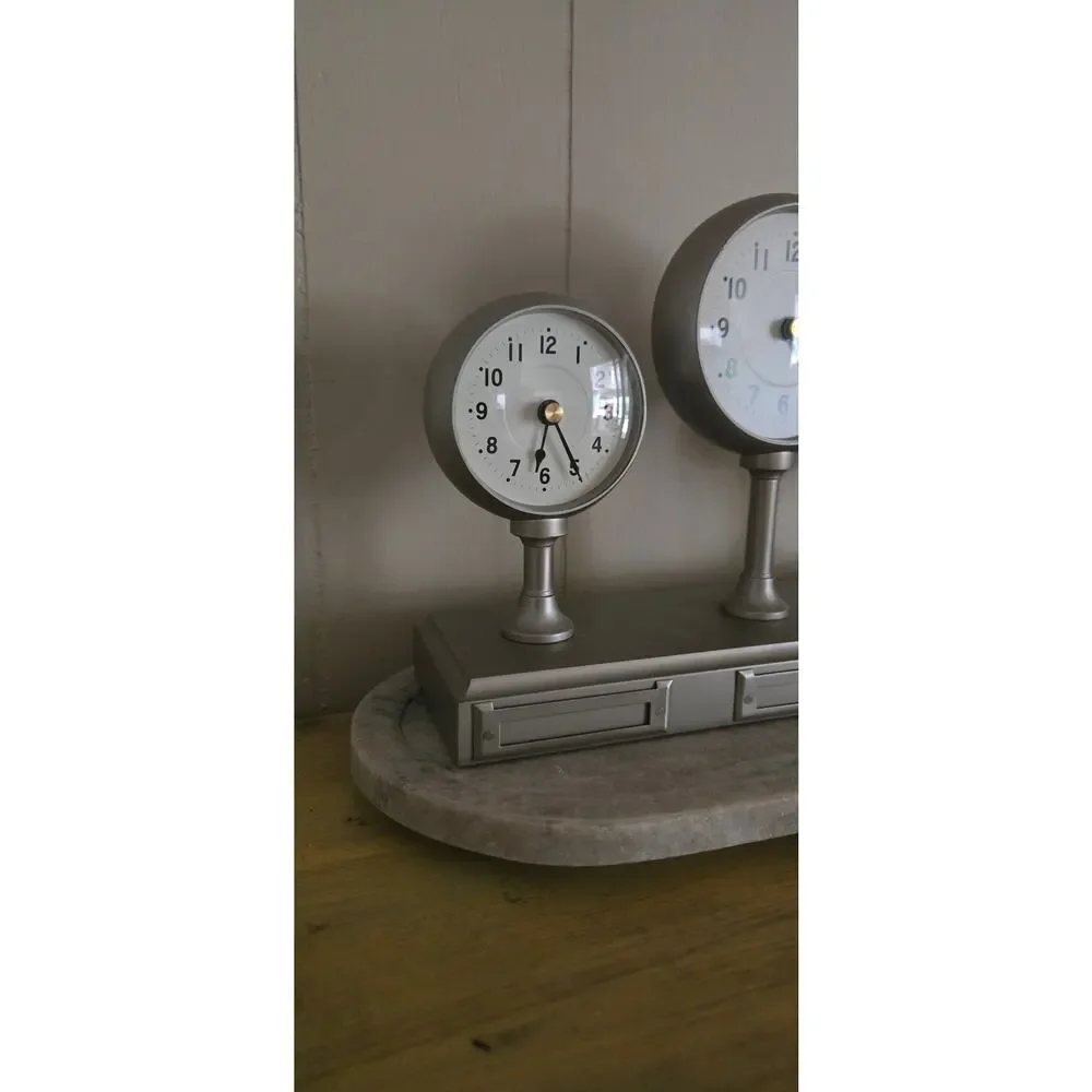 Pottery Barn Around the World 3-Time Zone Clock